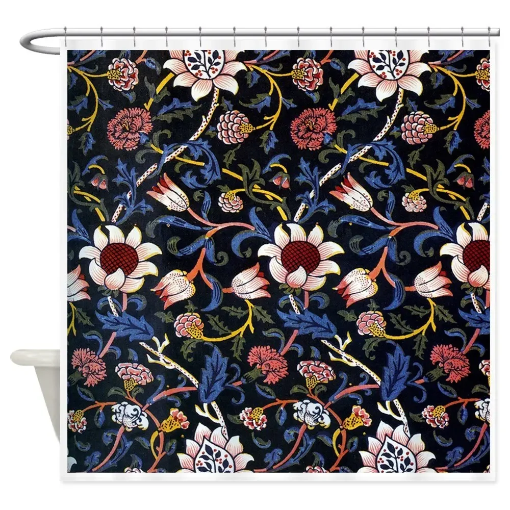 William Morris Evenlode Decorative Fabric Shower Curtain