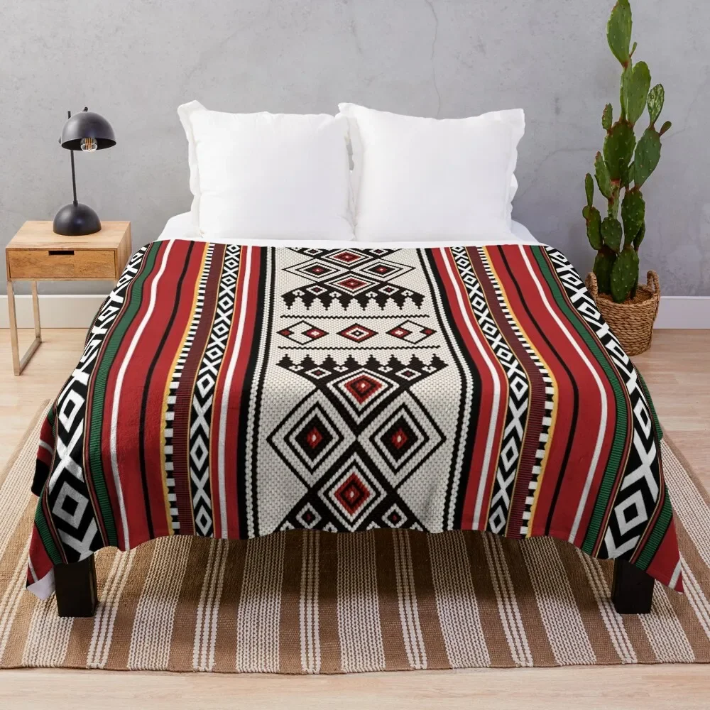 

Beautiful Sadu Texture Background Red Rug Vintage Pattern Throw Blanket Soft Plush Plaid Thermal Single Blankets