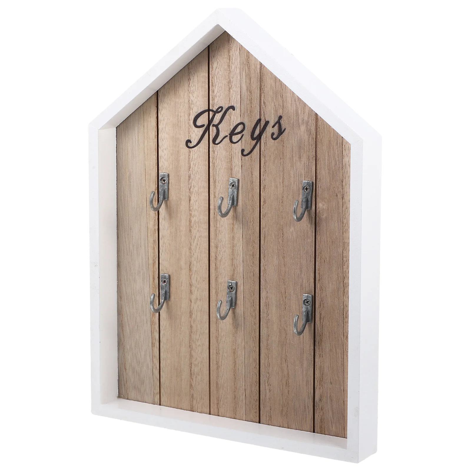 

Key Storage Box Keys Holder Decorative Hooks Household Wall Mount Case Wood Organizer