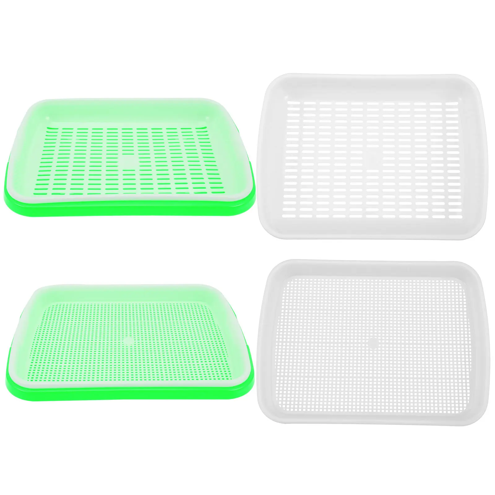 1Set Sprout Tray Plastic Multi-Layer Storage Tray for Seed Germination Vegetable Starter Home Garden Supplies Wheatgrass Grower