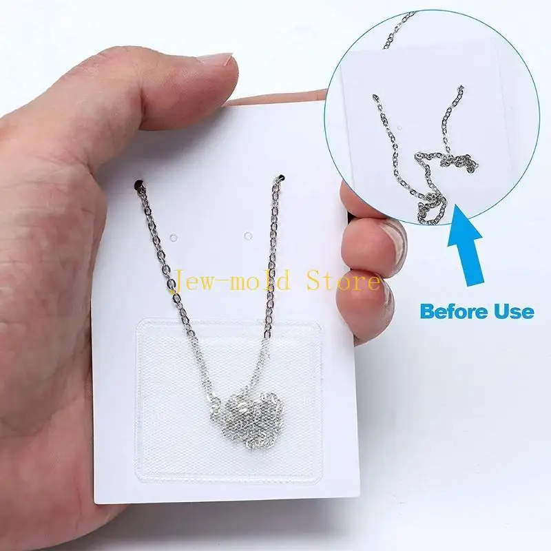 C71B 100x Anting Kalung Rantai Penyimpanan Kalung Kartu Kantong Tas Hadiah untuk Kantong Perhiasan Tas Hadiah Pesta Pernikahan