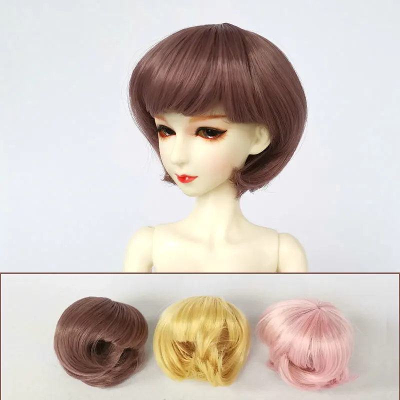 

Female Bjd 1/3 Wig Fashion BobHaircut Girsl Short Hair Doll Wig For Dolls Head 20-21cm 60cm Woman Jointed Toy Doll Accessories