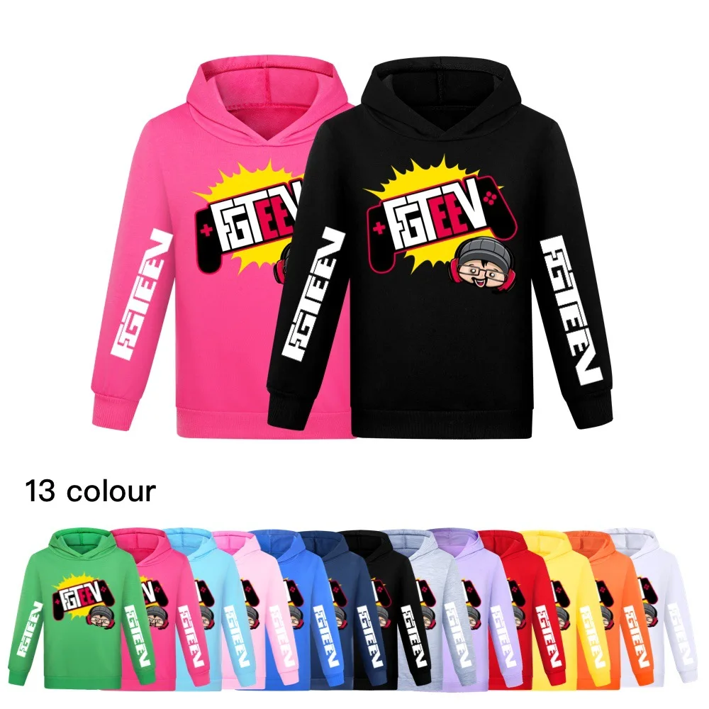 

Funny Cartoon FGTEEV Hoodie Kids Autumn Hoodies Baby Girls Pullover Sweatshirts Children's Clothing Youth Boys Long Sleeve Coats