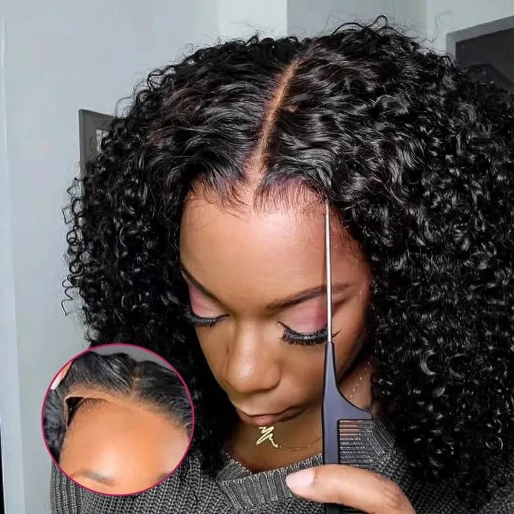 

Wear And Go Bob Wigs For Women Human Hair Deep Wave Glueless Wig Ready To Go Human Hair Wigs Pre Cut 6x4 Lace Air Wig Sale 180%