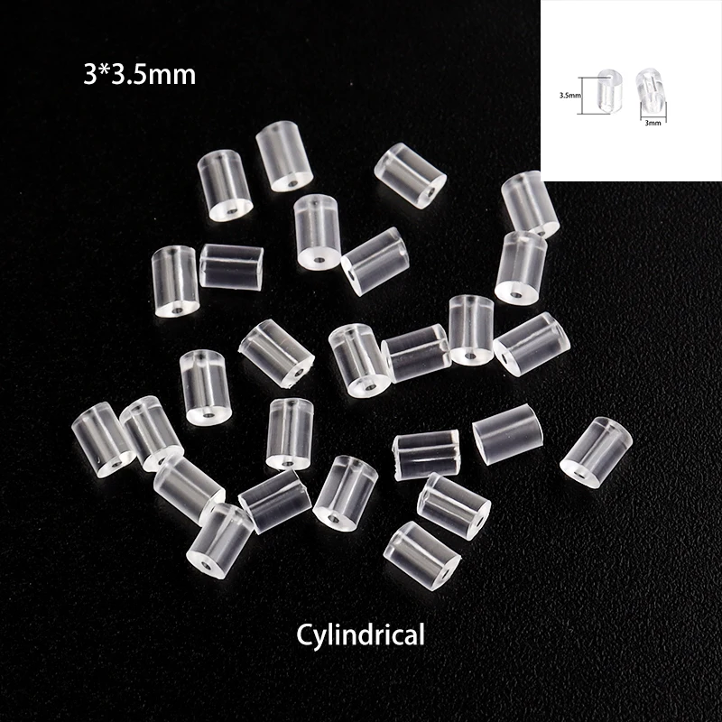 200/500Pcs Silikon Ohrring Zurück Stopper Transparent Stud Ohrring Stecker Für DIY Schmuck Machen Ohrring Zubehör