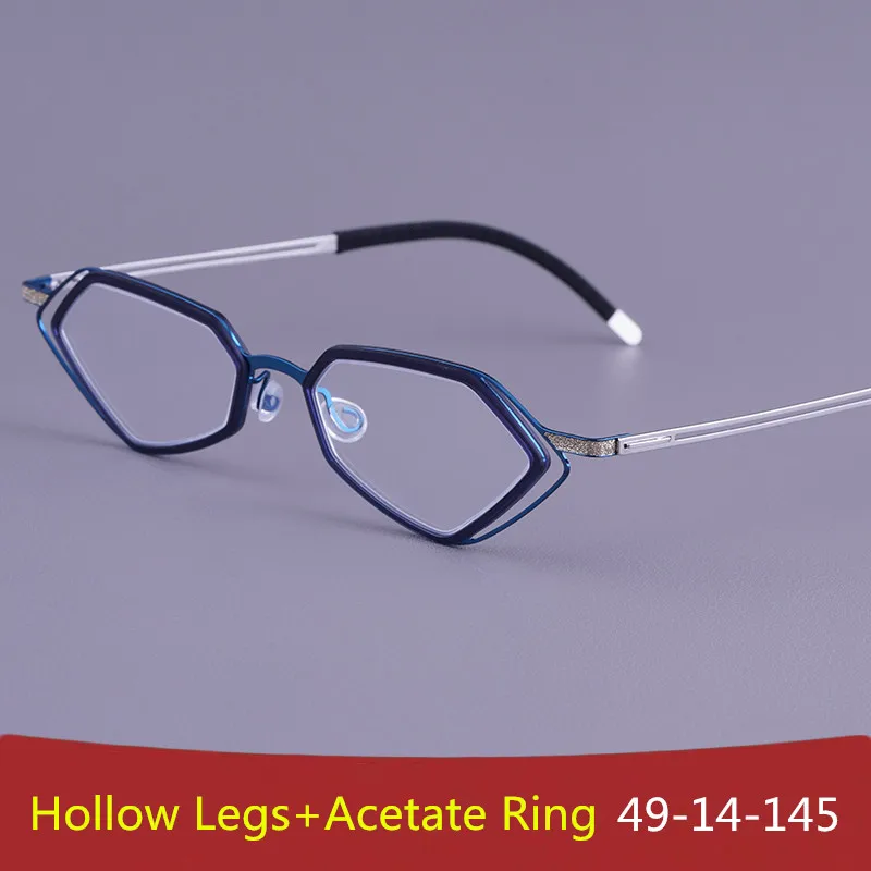 

Fashion Diamond Shape Men Square Glasses Frame Ultralight Titanium Acetate Eyeglasses Screwless Retro Women Spectacles Eyewear