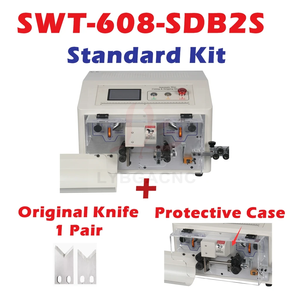 

SWT-608-SDB2N SDB2S 4 Wheels Double Wire Short Stripper With Jump Tube Peeling Cutting Automatic Strip Stripping Machine