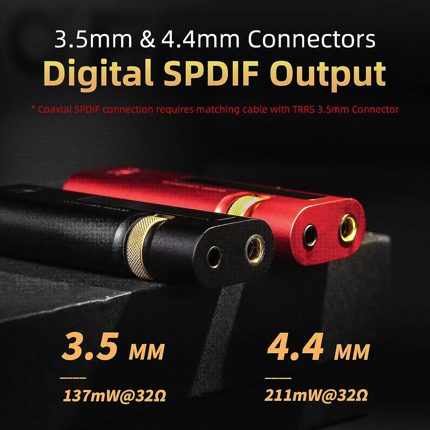 SHANLING UA5 고해상도 HIFI 휴대용 USB DAC 헤드폰 앰프, 듀얼 ES9038Q2M C타입 3.5mm 4.4mm 균형 출력