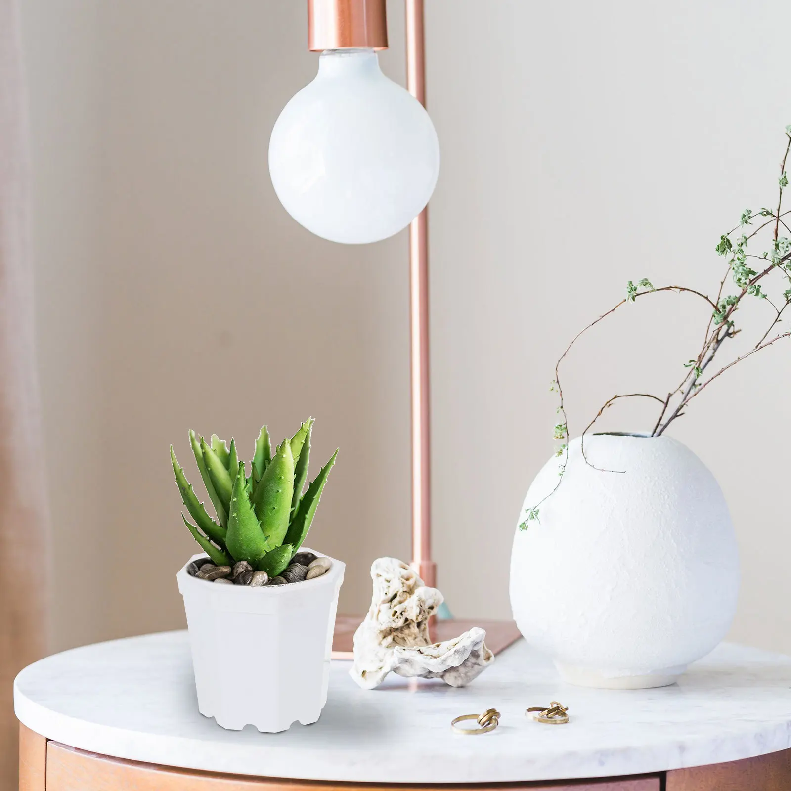 

5Pcs Breathable Plastic Flowerpot Comfortable Design Succulent Plant Pot Ideal for Gardening Enthusiasts Mini Flowerpot