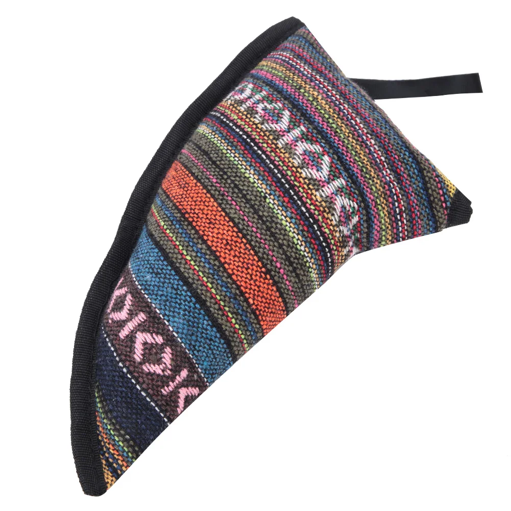 

12 Holes Ocarina Carrying Bag Waterproof Portable Storage Bag with Hand Strap Ox Horn Shape Cloth Material Color as Picture