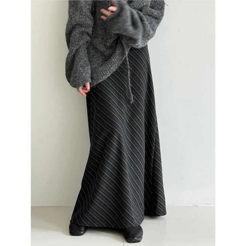 

Johnature винтажная саржевая шерстяная юбка во французском стиле для женщин, новые осенне-зимние повседневные универсальные женские юбки