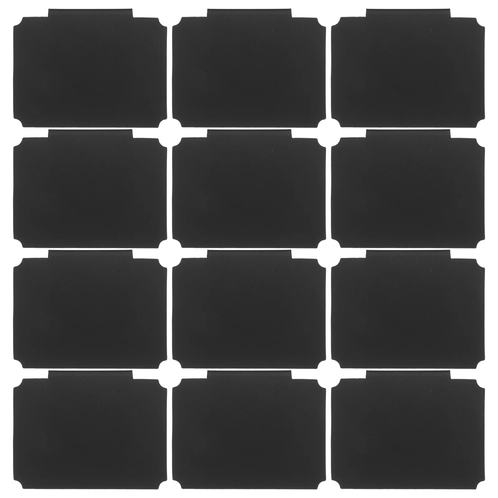 

12Pcs Basket Label Clips Matte Black Clip-on Writable Dry Erase Reusable Chalkboard Pantry Storage Container Labels