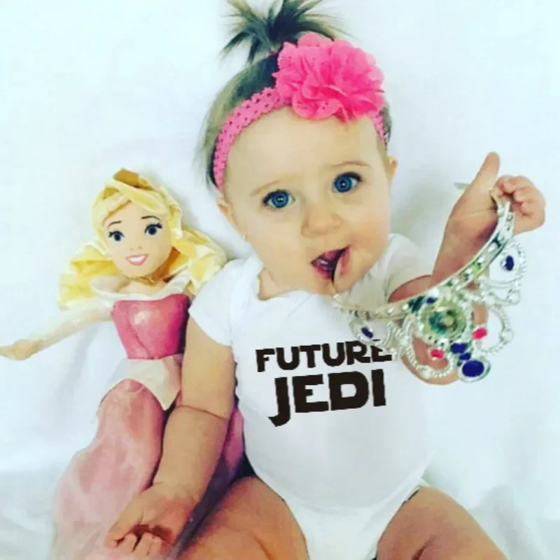 Future JEDI Print Newborn Baby Outfits Short Sleeve Baby Clothes Infant Jumpsuit Cotton Toddler Clothing Summer Rompers 0-24M