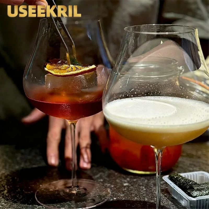 Taza de cristal sensorial, copas de cóctel de gran capacidad, copa de vino tinto burdeos, copas de vidrio de tallo fino, copa de vino para fiesta