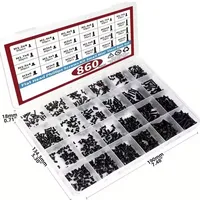 860pcs M1.2 M1.4 M1.7 M2 M2.5 M3 Flat Head Phillips Screws Kit Small Mini Steel Bolt Set For Computer Repair Secure Reinforce