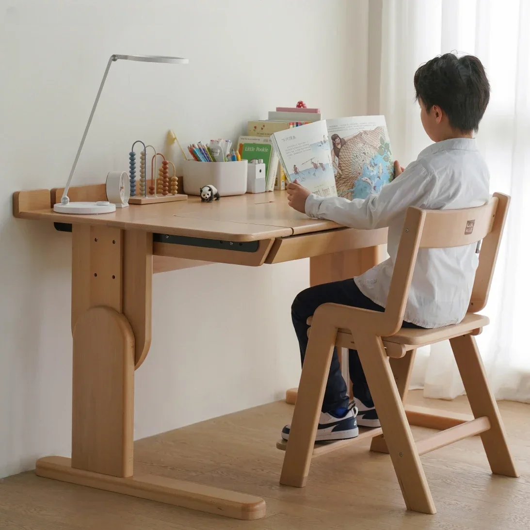 Adjustable Standing Study Desk Organizer Wood Household Student Desk Reading Home Mesa Escritorio Children's Furniture