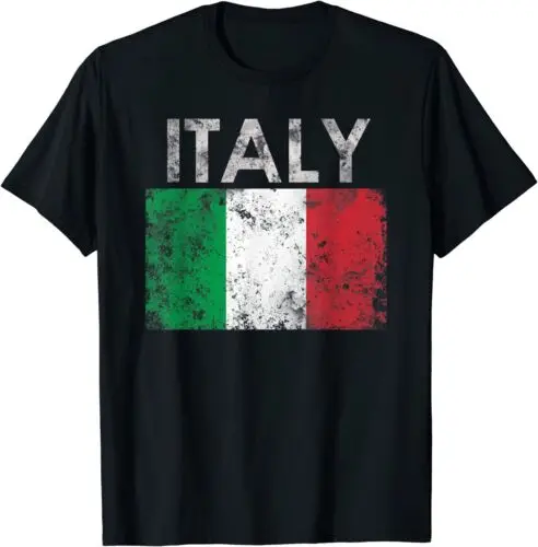 

Vintage Italian Italy Flag Premium Great Gift Idea Tee T-Shirt S-5XL