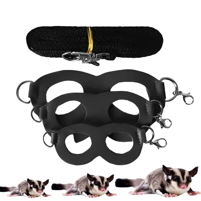 Sugar Glider Traction Rope Going Out Momonga Harness Sugar Glider Harness & Rope Set Small Animal Hamster Reptile Safety Collars