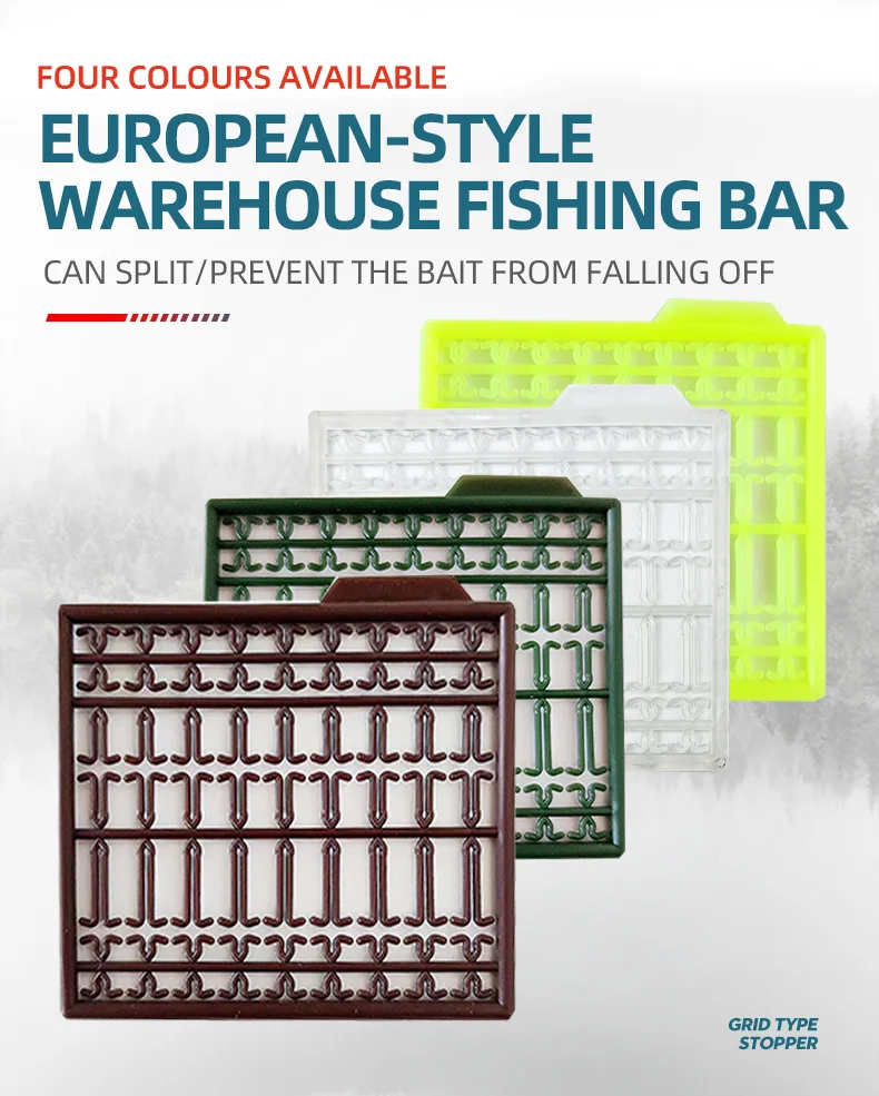 ShareShark 10 Stück/Beutel Europäischer Stil Karpfenangel-Zubehör-Set Gitterförmiger Stopper Karpfenangel-Rig Köder-Zubehör – Detail 1