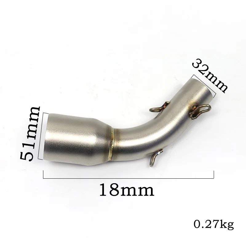 Stainless Steel Motorcycle Exhaust Pipe Middle Section For HONDA GROM MSX125 Lengthening 260MM 2013-2015 Normal 180MM