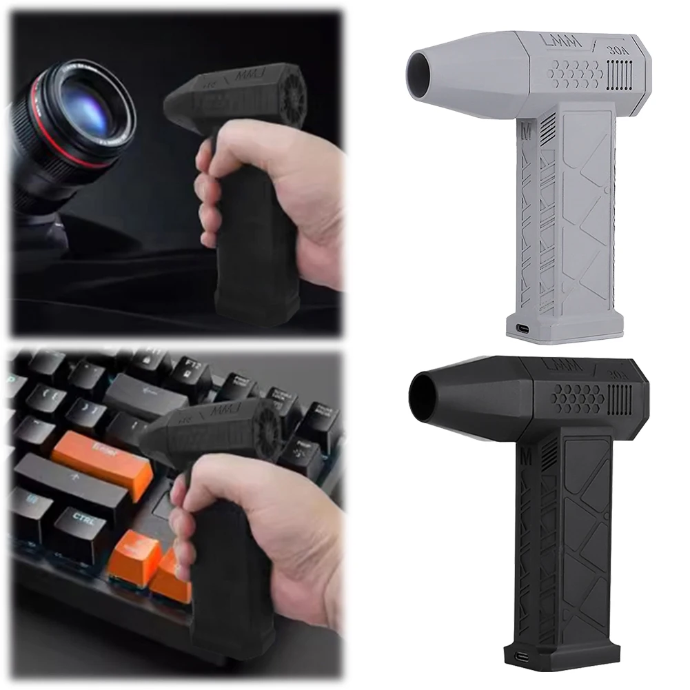 130000RPM Mini Turbo Jet Fan Rechargeable Brushless Motor Violent Turbo Fan Jet Blower for Computer Keyboard Outdoor Car Home