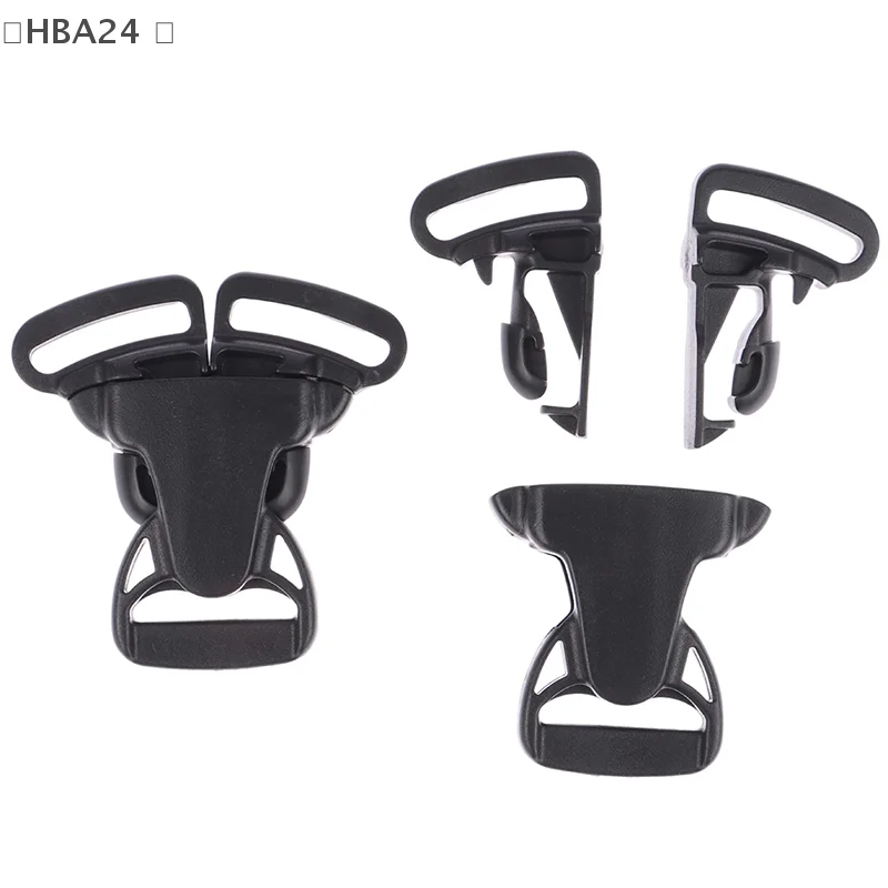 〔HBA24〕25mm 3 Way Three Point Side Release Buckle Quick Plastic Black Baby Carrier Accessory Car Seat Bag Webbing Backpack