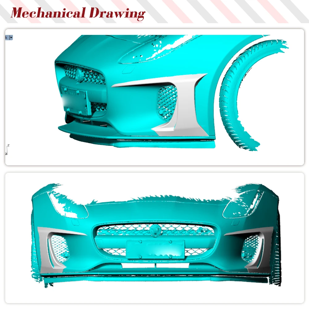 Car Front Bumper Air Vent Trims For Jaguar F-TYPE 2-Door 2018 2019 Car Auto Front Canards Air Duct Intake Cover Carbon Fiber