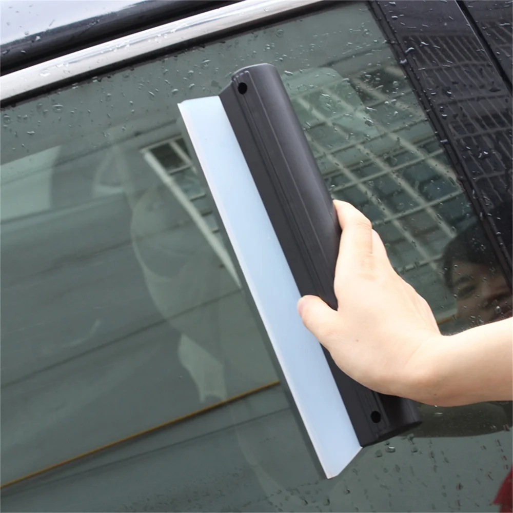 Car Flexible Soft Silicone Wiper Window Cleaning Glass Scraper Silicone Handy Squeegee Auto Blade Clean Scraping Film Scraper