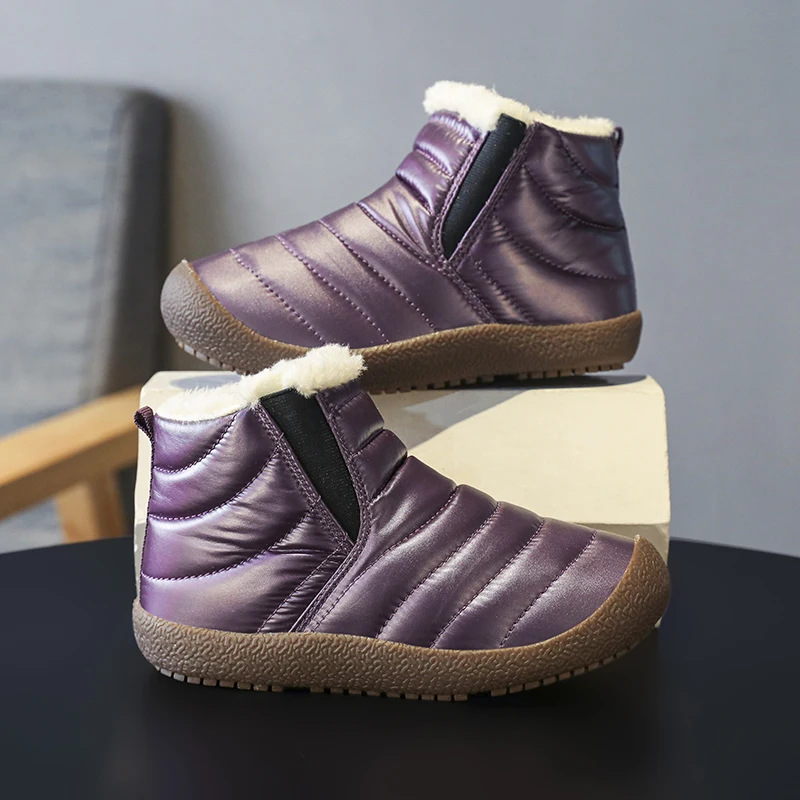 

Лидер продаж, зимняя теплая водонепроницаемая детская спортивная обувь, противоскользящие простые кроссовки для бега, гибкая повседневная обувь для активного отдыха