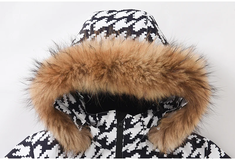 ملابس ثلج للرجال والنساء، بدلة على الجليد، بذلة تزلج على الجليد، ملابس بدلة تزلج، ملابس ثلج، بدلة تزلج، بدلة ثلج، أسود أبيض #3