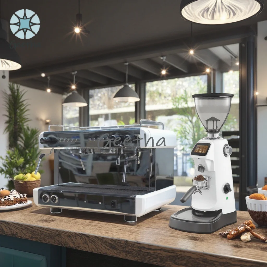 Multifunctional 110V Semi Automatic E61 2 Group Commercial Coffee Maker Cappuccino Espresso Coffee Machine for Shops