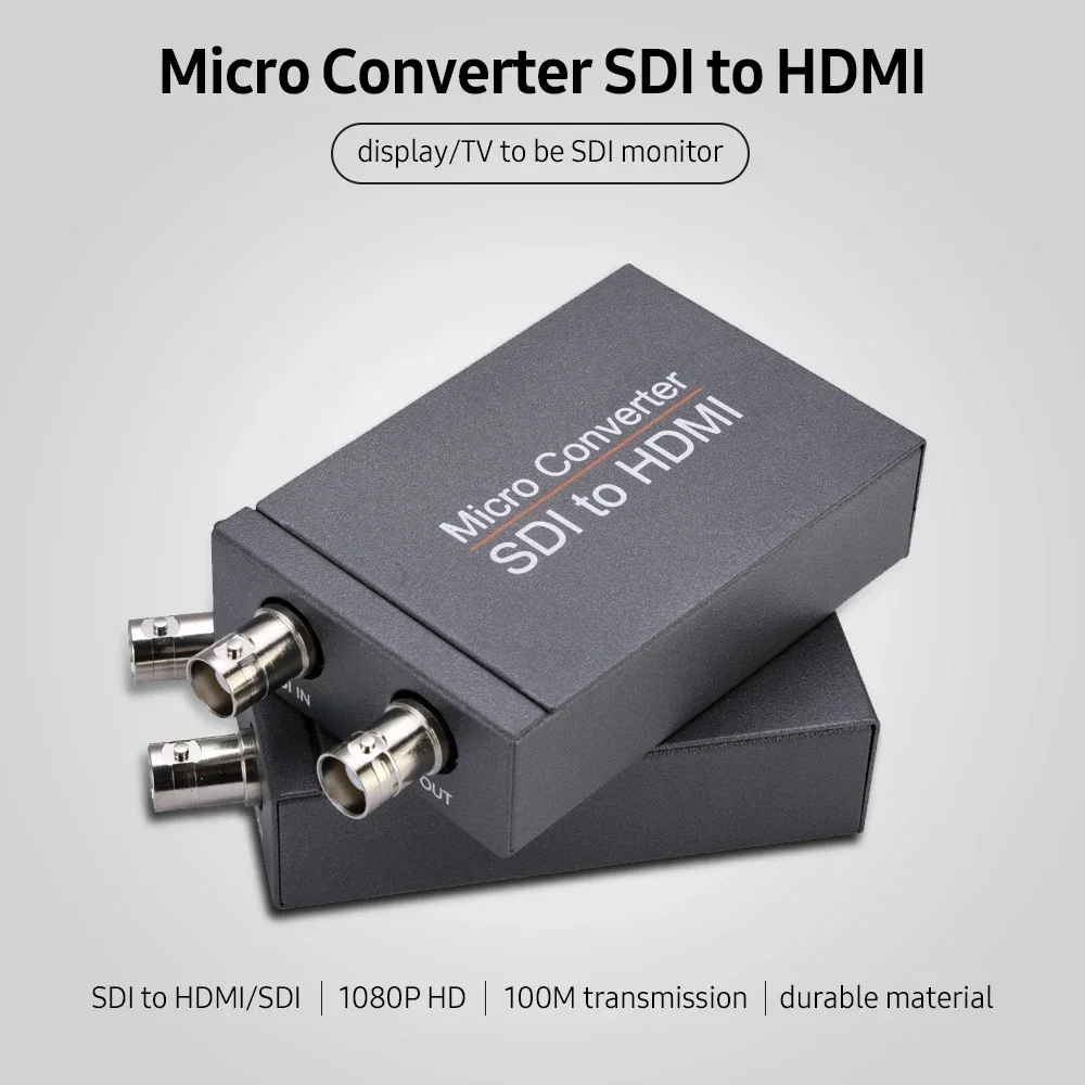 NK-M008 마이크로 SDI 변환기, SDI to HDMI / SDI 변환, 2 경로 출력, 미니 HD 1080P USB 전원 변환기 장치 어댑터