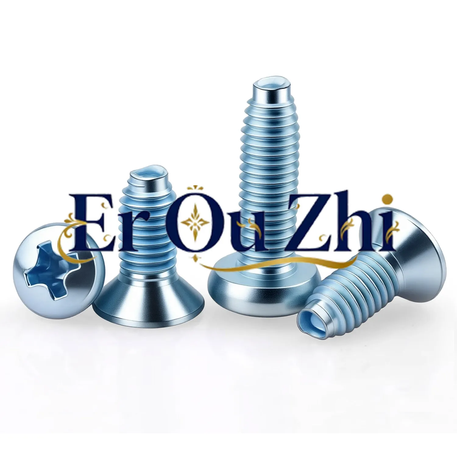Hard Blue Zinc Cross Round Head Triangular Tooth Self-tapping Screw GB6560 Pan Head Triangular Head Self-locking M3M4M5M6