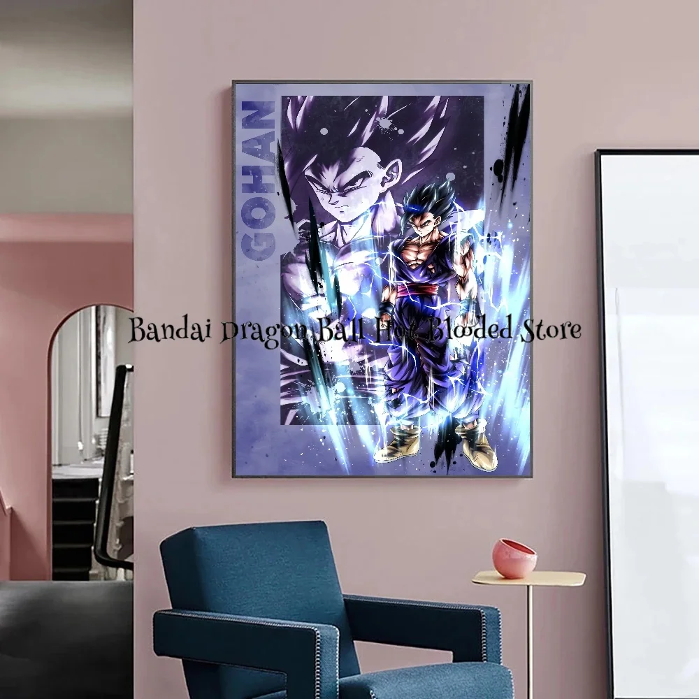 Pittura su tela Dragon Ball Super Saiyan Goku personaggi Anime decorazione artistica dipinti arredamento camera da letto Poster immagine regalo per bambini