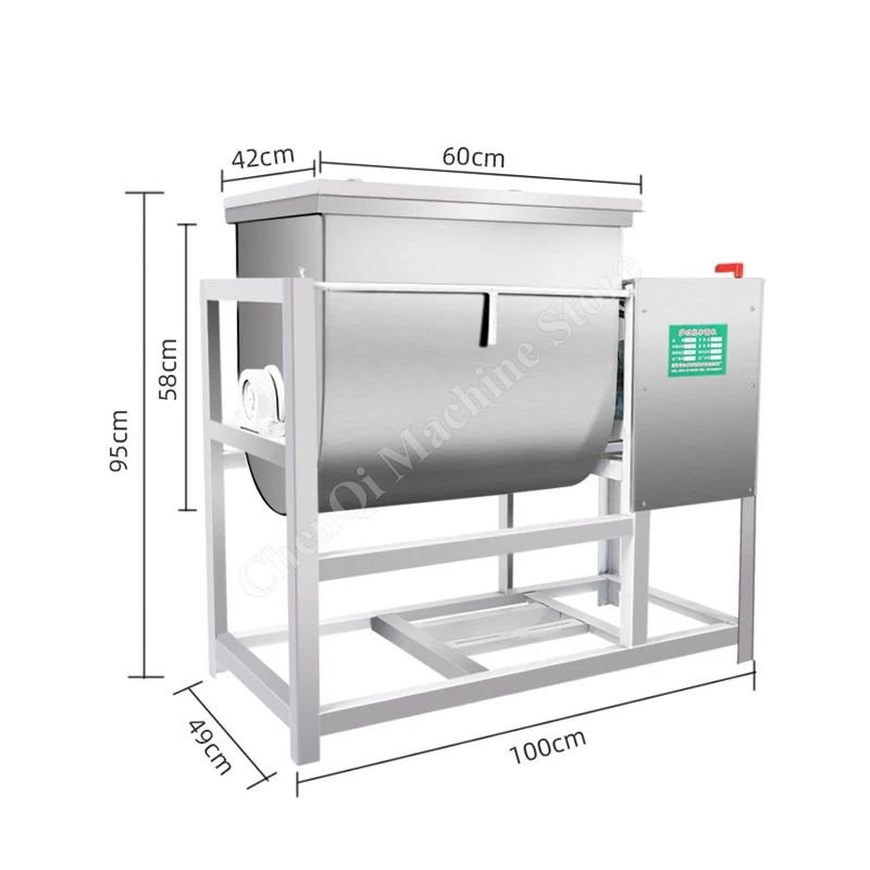 Dough Mixer Commercial Stirring Mixer Suitable Pasta Bread Dough Kneading Capacity 25KG Flour Mixing Machine