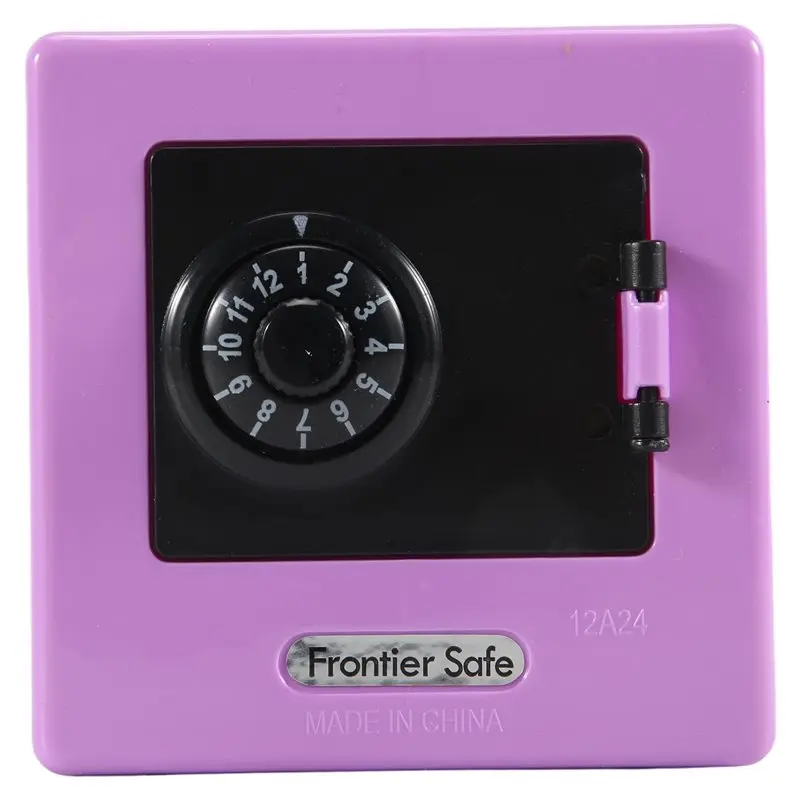 ATM Rotating Password Bank Money Box Cash Coin Saving Boxes Simulation Bank Safe Deposit Children Jewelry Durable ,Purple