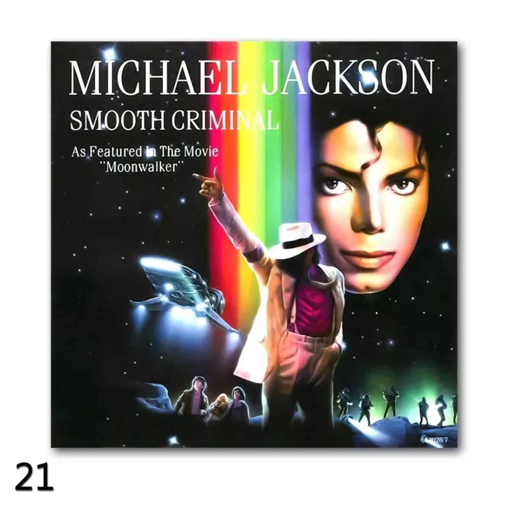 Michael Jackson MJ Album-Poster – Musik-Thema, Foto-Kunstdruck, Kern, legendäre Sängerin, Wanddekoration für Fans, Zimmer und Heimdekoration