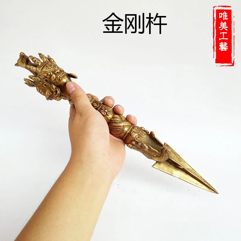 

Pure copper magic weapon, vajra demon pestle, horse head mingwang pestle, religious magic weapon