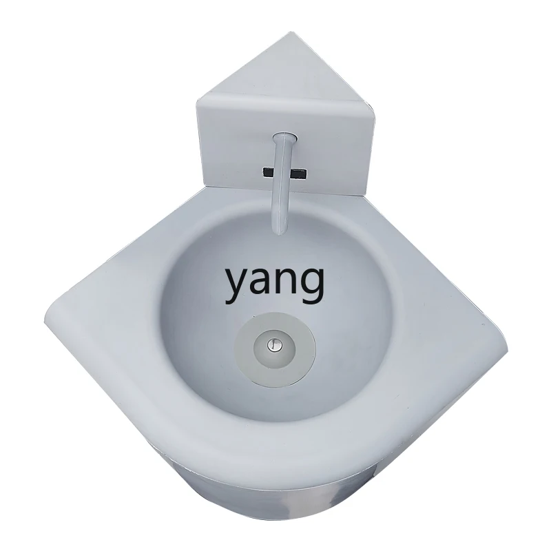 YJQ stainless steel wall-mounted washbasin anti-collision soft silicone induction triangular washbasin