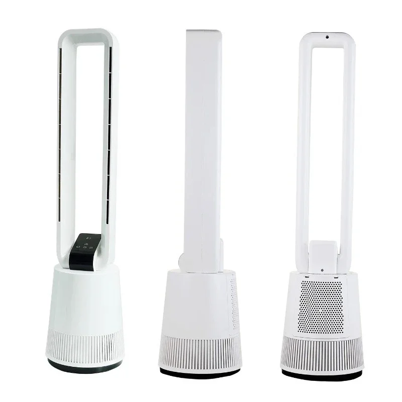 High quality noiseless safe air cooler desktop bladeless fan with air purifier bladeless fan heater two uses
