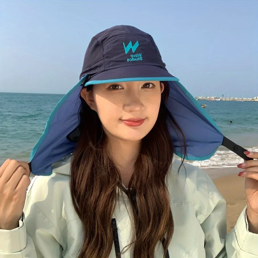 

Bucket Hat with Extended Neck Flap Wide Brim UPF Sun Protection Breathable for Beach Outdoor Women Men Unisex Summer