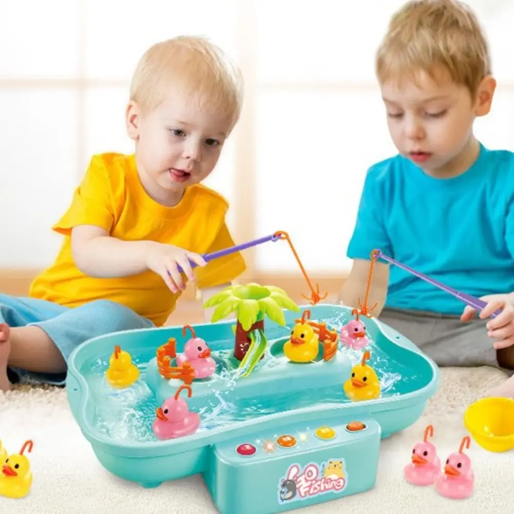 Musica elettrica Spinning Gioco di pesca Gioco di pesca Pesca di anatre animali Giochi per bambini Gioco di battaglia Apprendimento Tavolo d'acqua Giocattolo di pesca
