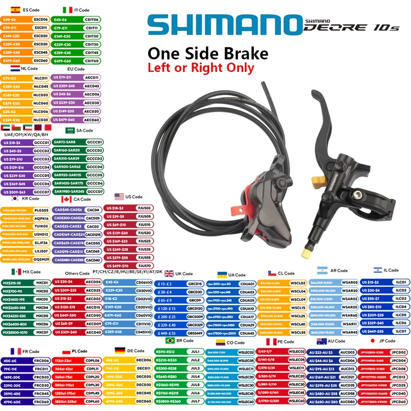 Freno de Disco Hidráulico Shimano BL-M4100 BR-MT420 para Bicicleta de Montaña, Lado Derecho 1700mm 1600mm 1650mm o Lado Izquierdo 850mm (No es un Par)