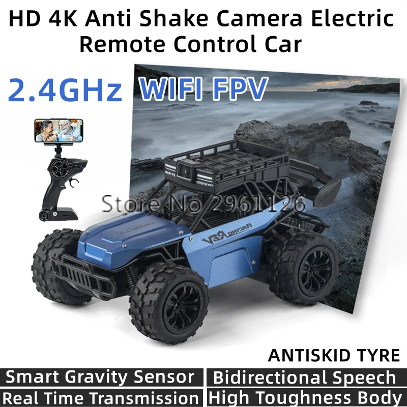 4K WIFI FPV Car Racing  Electric Remote Control Car 2.4G WIFI FPV Bidirectional Speech Smart Gravity Sensor Off Road RC Car Toy