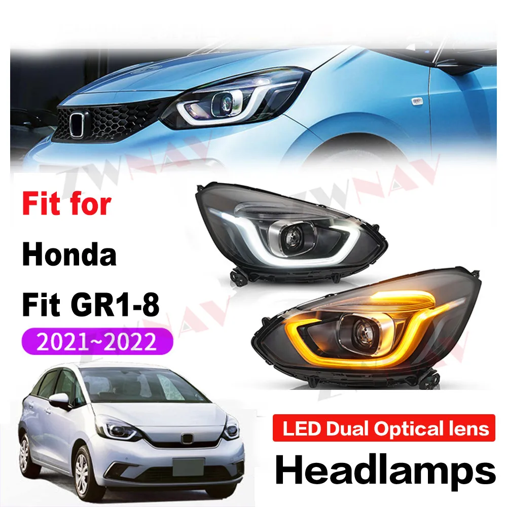 

LED Headlight For Honda FIT JAZZ 2021 2022 High Beam Light Front Lamp High Quality Retrofit Assemby Night Light Driving