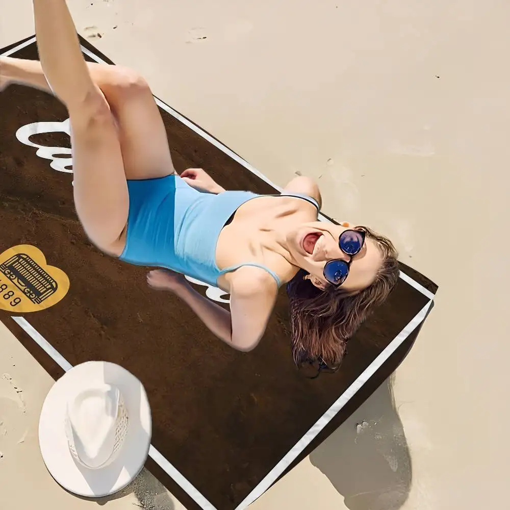 C-Carharttes LOGO Beach Towel Colorful Bath Towels for Girl Microfiber Quick Dry Custom Sand Free Beach Yoga Spa Gym Pool