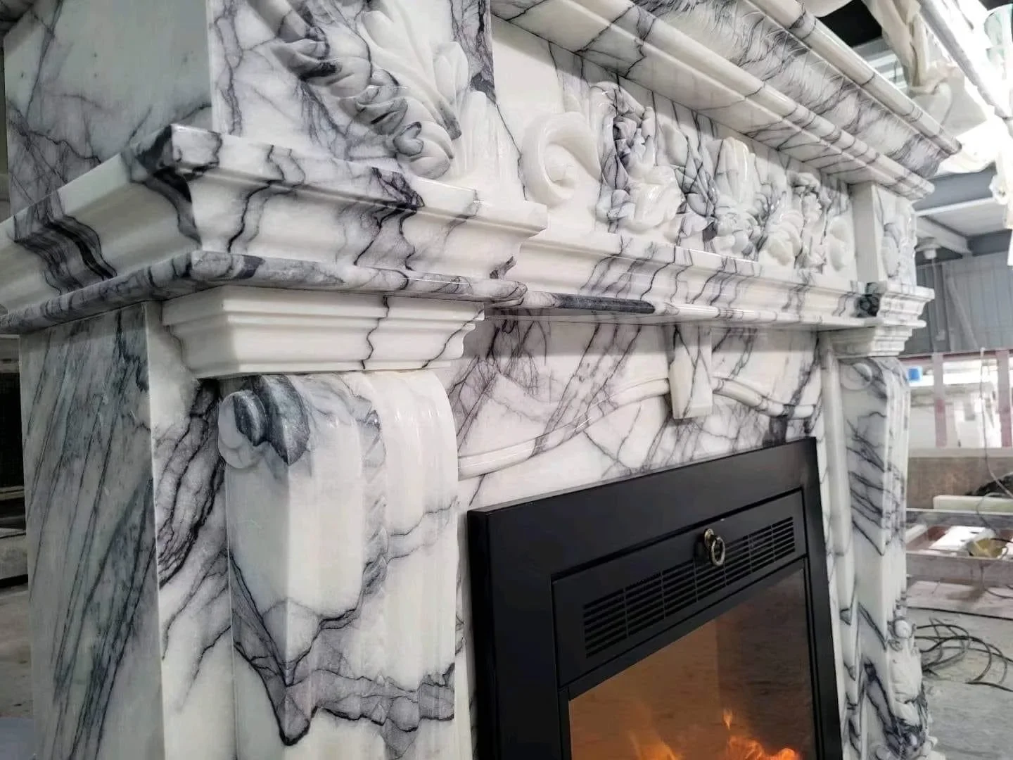 Custmozied Design Marble Fireplace With Wholesale Price