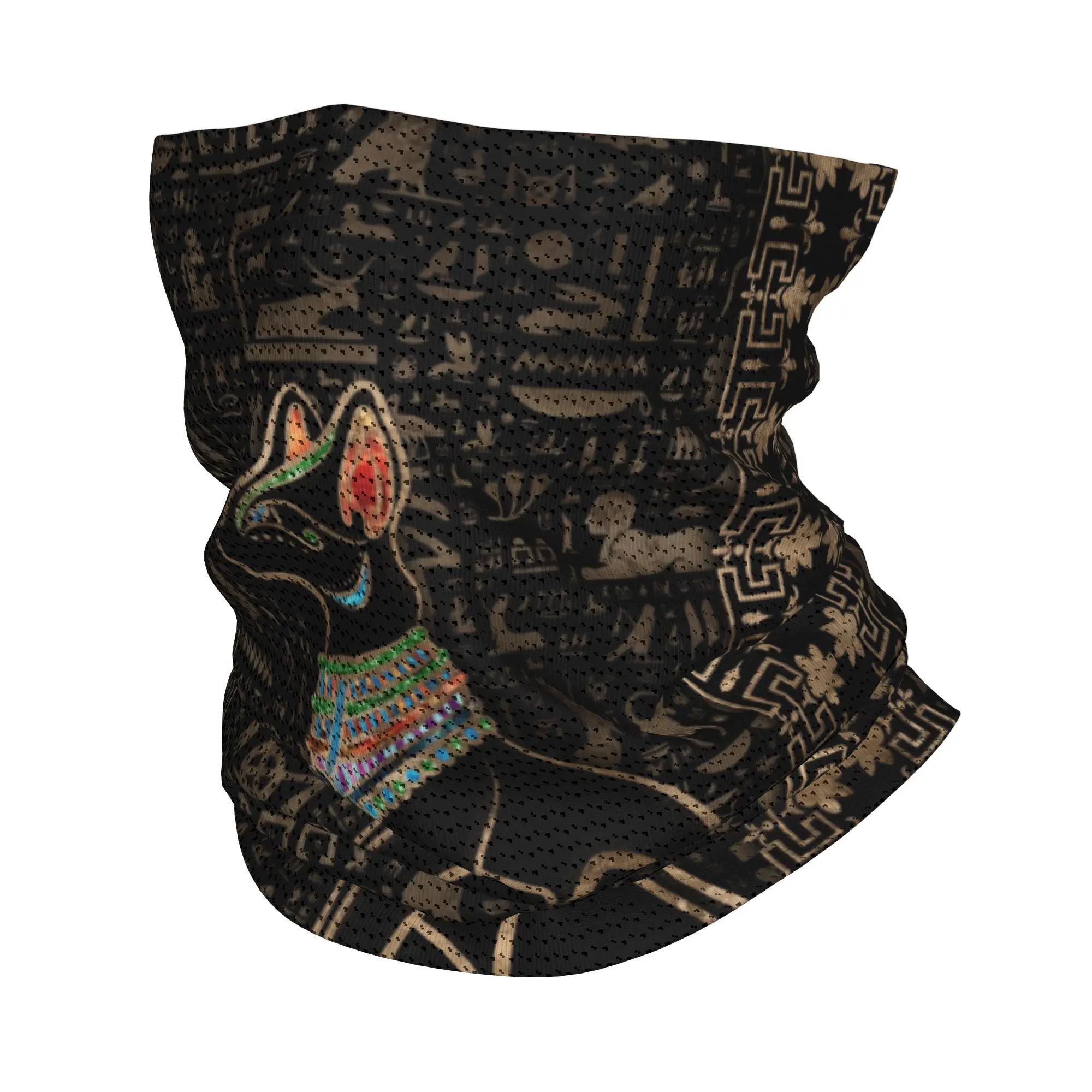Custom Egyptian Cat Bastet Bandana Neck Warmer Men Women Winter Ski Hiking Scarf Gaiter Ancient Egypt Goddess Face Cover
