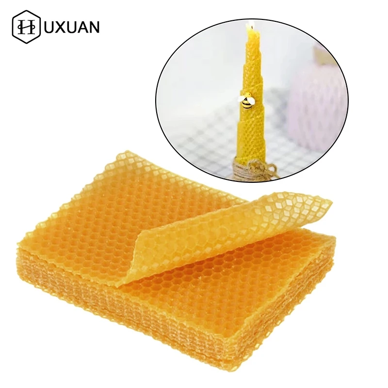 

10Pcs Excellent DIY Accessories Yellow Honeycomb Foundation Bee Hive Wax Frames Beekeeping Equipment Sheet