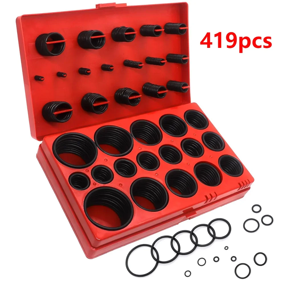 419/225PCS Set Universal O-Ring Assortment 32 Size Nitrile Rubber Ring Seal O Ring Gasket for Plumbing Automotive Faucet Repair